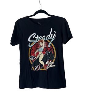 Steady Pinup Retro Rockabilly T-shirt size L